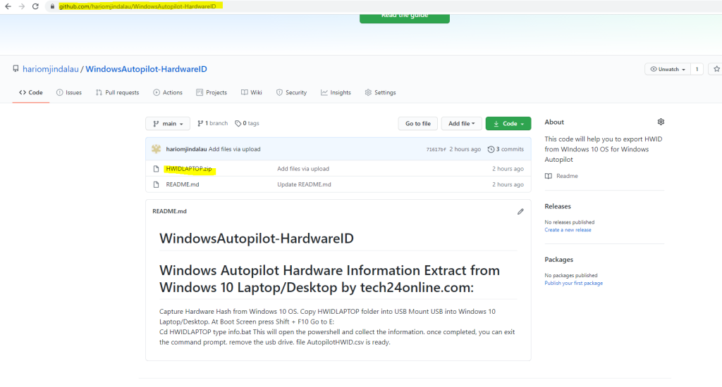 How to extract Hardware ID from Windows 10 Laptop/Desktop for Windows