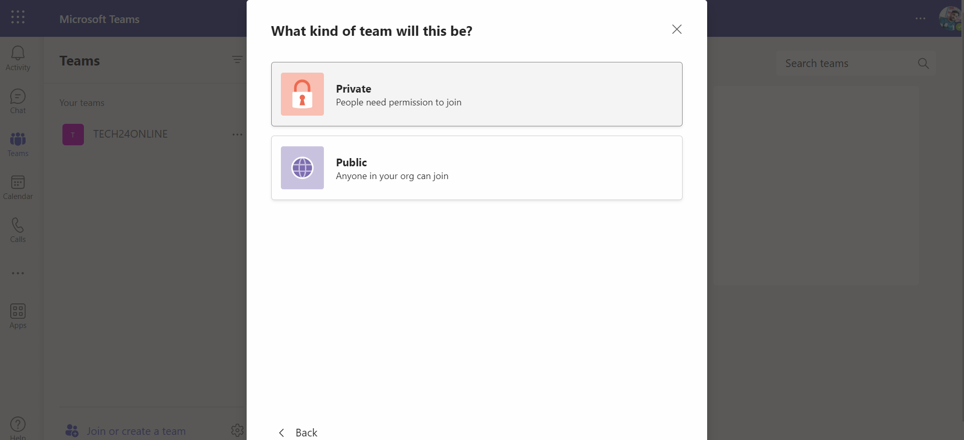 How to create teams and channels