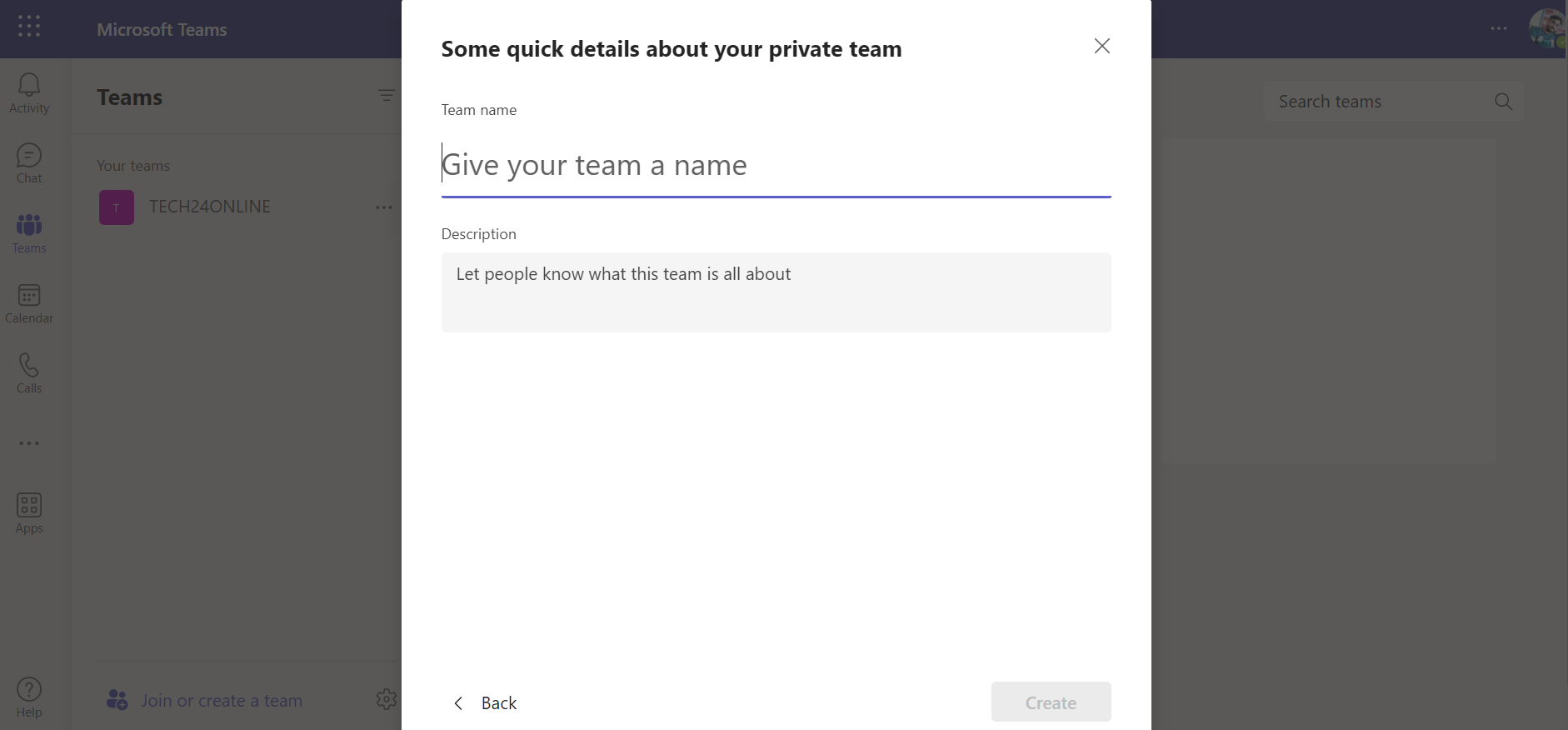 How to create teams and channels