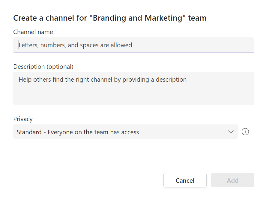 How to create teams and channels