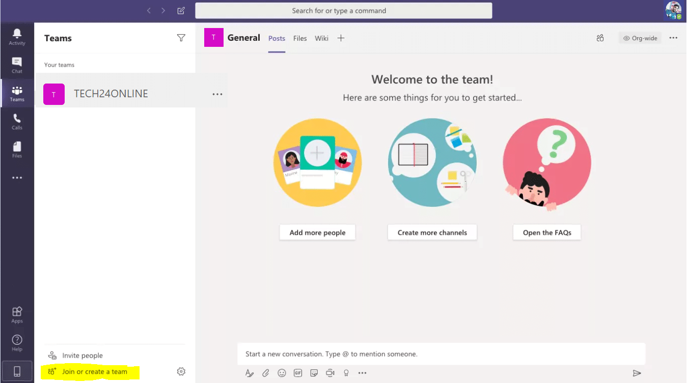 How to create teams and channels
